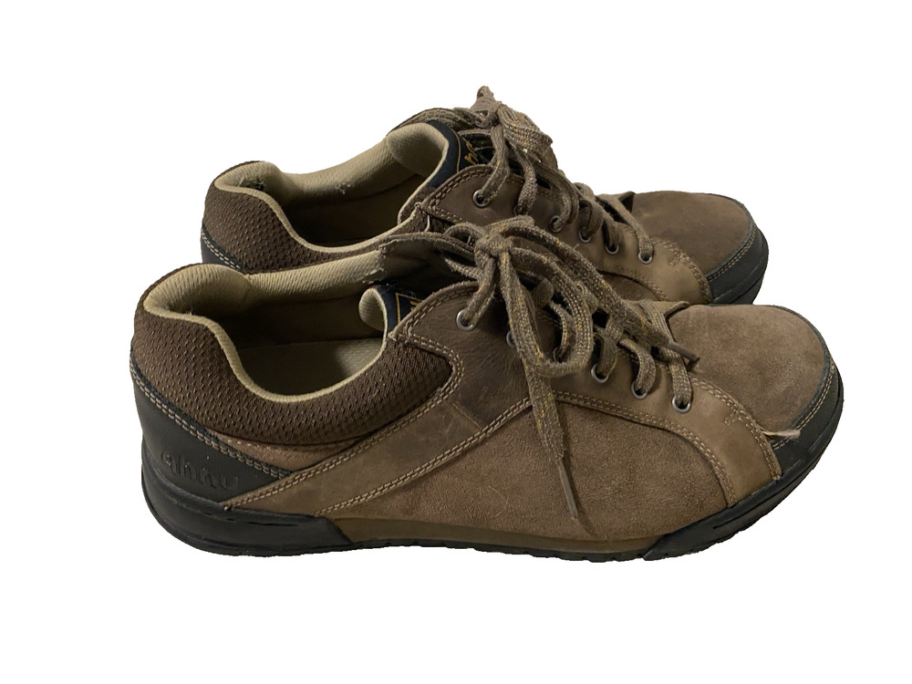 Ahnu Womens Sugarpine Low Top Brown Leather Waterproof Hiking Shoes Size 10.5
